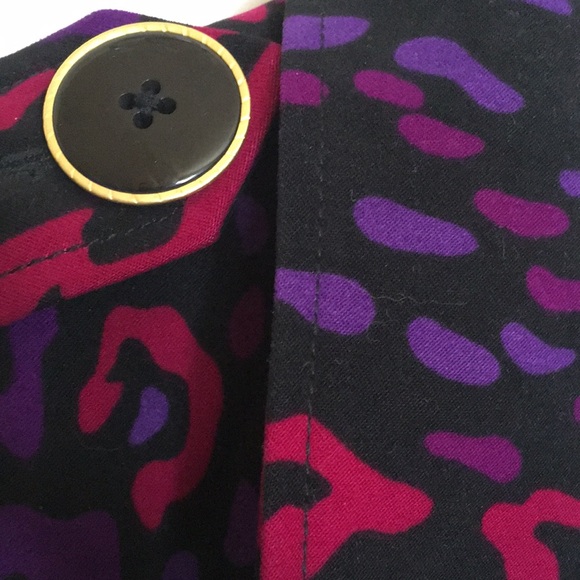 Bob Mackie Leopard Print Trench Coat SZ M - Picture 5 of 8